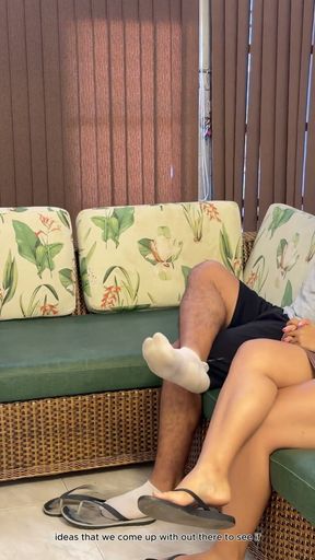Unexpected visit and I end up fucking grandpa in front of my boyfriend   Clip 1