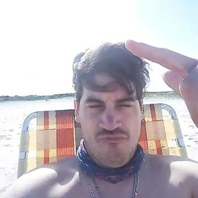 Dancing on nude beach with filthy flea dick