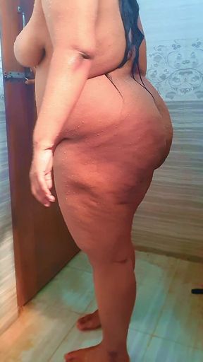 Hot MILF Big Ass & Huge Boobs Arab Stepmom Shower Sex in Bathroom