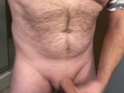 Cumming while taking a break from this painting job, trying to be quiet