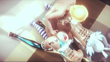 Yaoi Femboy - Femboy Fucks Kaze'_s Ass While Fingering Mizu in a threesome - Sissy Femboy Trap Japanese Asian Manga Anime Game Porn