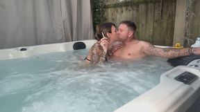 Smoking hot tub fuck