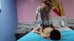 Fucking in Sexy Dress with Stepbrother