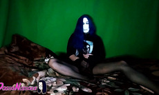 DashaNoihara 19 Relaxing in long stripe socks and panty