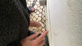 Guy Filming Himself Wanking Outside From Eye View Perspective