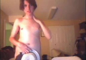 Crossdressing Twink on Webcam