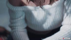 ”Babe rides a black cock & she wants to taste his load”