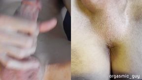 My Orgasm From Two Different Views - Cumshot and Anal Contractions