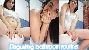 Very disgusting bathroom routine