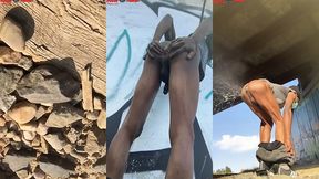 amazing! this twink gets massive anal enema in public - angle 2of3