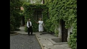 Seductive Maid Playing with a Castle Visitor