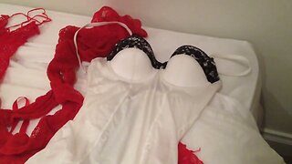 My sisters kinky crotchless panty collection