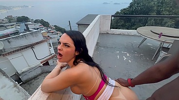 Bareback! Hotwife fucking with a big black cock