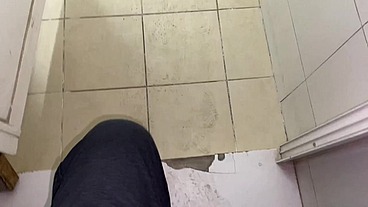 Public cruising of a straight office boy in a dirty public toilet