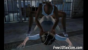 Hot 3D asian babe getting fucked by an ebony stud