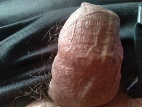 gay man gives his beloved cock a massage