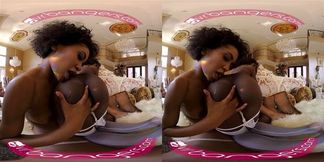 VR BANGERS Two Cute Black Girls Victorian Licking Fantasy Porn