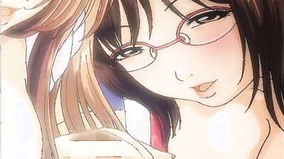 Watch two busty anime babes seduce and ride a guy's hard cock in full HD