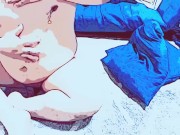 アニメ風編集で同人エロボイスでオナニー