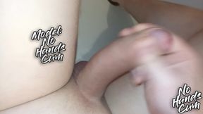 Stepson jerk off masturbation in the bathtub close-up of a big fat cock, orgasm do not use hands + exclusive (piss)