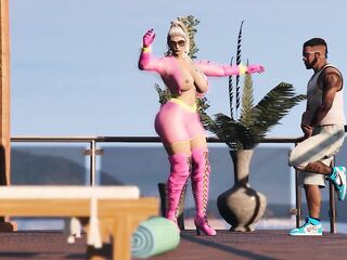 GTA V Franklin Clinton x Premium Pink Boots Lady (CG Animation) (FULL)