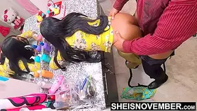 I Ejaculated A Massive Dripping Cumshot After Fucking My Whore Stepdaughter Shaved Pussy Sexy Skinny Ebony Girl