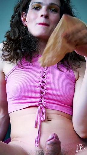 Stroking My Cock in a Sheer Sock