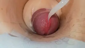 Camera captures huge cum explosion inside tight wet pussy