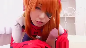 Busty Asuka in Tight Red Spandex – Hot Anime Tease and Lust!