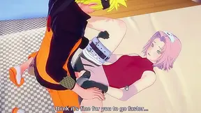 Naruto Pleasures Sakura with Fiery Passion Under Moonlight Ninja Rendezvous