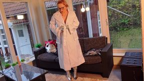 joi jerk off instructions. otk boots, leather gloves, masturbation in pvc coat! arya grander