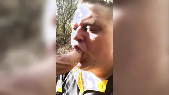 Muscled Hunk Gets His Big Cock Sucked on the Beach