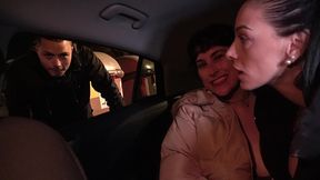 threesome hunt: emmita & vampirosa pick up a guy on the street