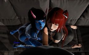 Goth Redhead and Demon Blowjob- Bound by Lust #4- Gameplay