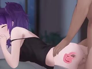 Anime X-ray Dog style creampie twice