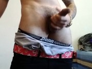 Pulling my huge cock out! Full video on my Onlyfans