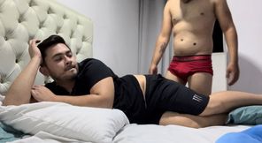 My stepdad suddenly comes to my room and penetrates my ass very hard