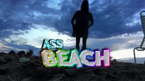 Gaping my asshole on a private beach