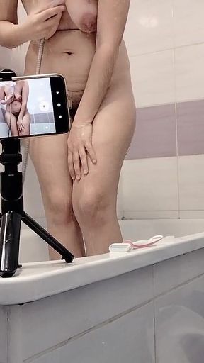 Sexy Latina Shaves Her Legs. Hairy Brunette Big Tits Big Ass.