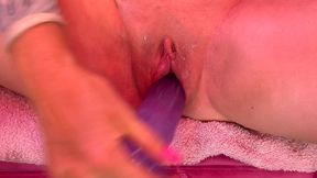 wild solo squirting show by lenushka doll – big tits, magic wand & deep dildo play