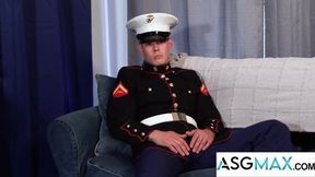 Military muscle solo big cock throbbing wanking for you