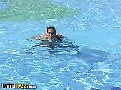 Sexy amateurs in the aqua park scene 1