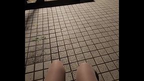 Pure white panties , but paired with stockings, it looks very lewd.