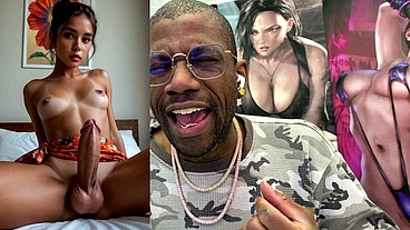 Cute Brown Transgender Teen Girl Jerks Off And Cums Hard Ass Fuck All Over Her Face And Body, AI Generated