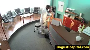 Doctor fucks patients pussy in waiting room