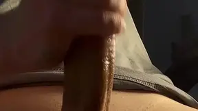 Close up jerking off hard cock