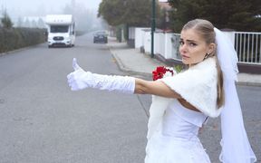 Shocking News - Runaway Bride Fucks Random Truck Driver
