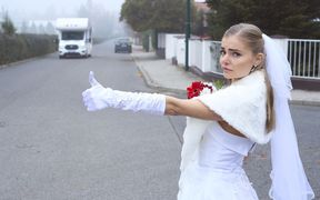Shocking News - Runaway Bride Fucks Random Truck Driver
