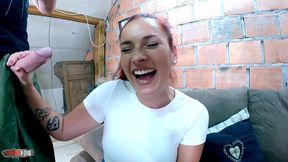 good fuck on the couch with the lovely redhead argentinian teen ammy redhead