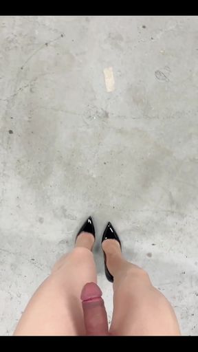 Nude Pantyhose and 12cm Highheels Try on